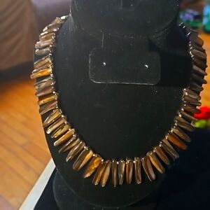 TIGERS EYE NECKLACE 18" LENGTH NWOT